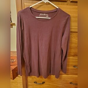 XL Eddie Bauer long sleeve plum tee